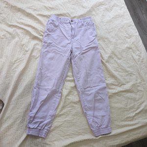 Lilac purple lightweight denim joggers